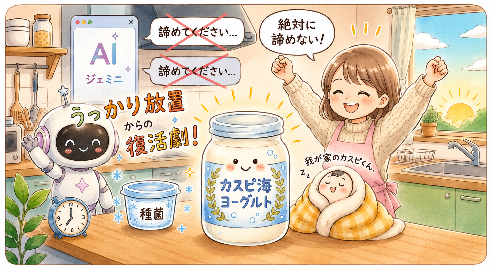 【続報】絶望からのカスピ海ヨーグルト復活劇！放置事件で学んだ「失敗しない種菌の繋ぎ方」