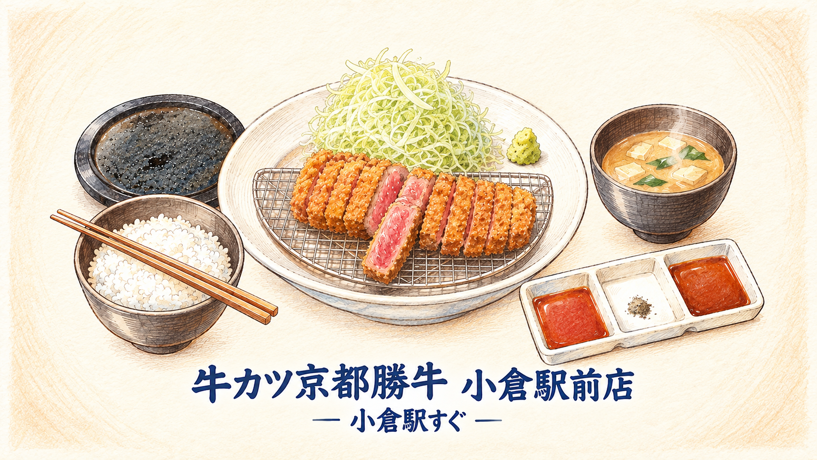 【北九州グルメ】秋葉原で食べた思い出の味を小倉駅前で味わう絶品牛カツ