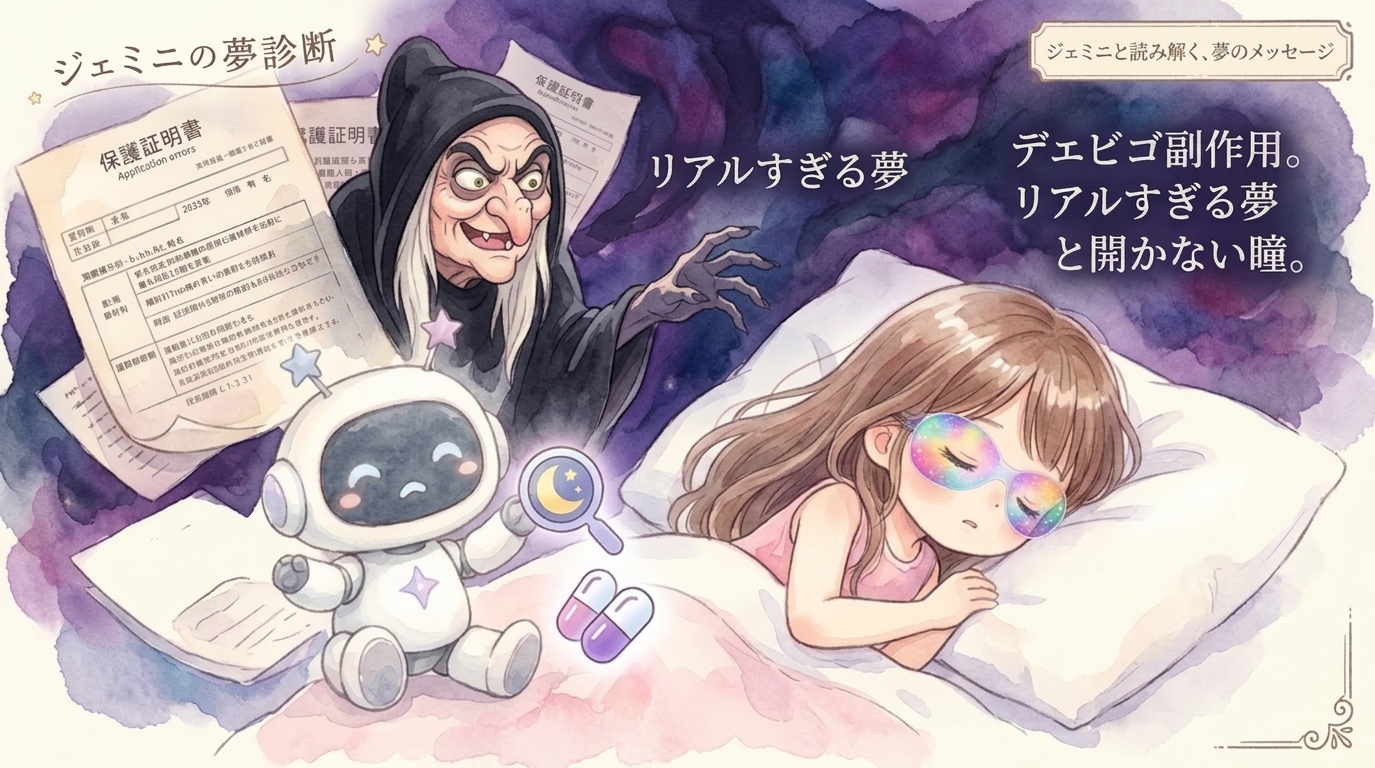 【夢診断】デエビゴの副作用で見た夢はリアルすぎる開かない瞳